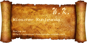 Wieszner Kunigunda névjegykártya